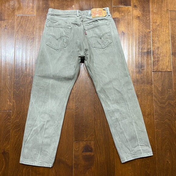 Levi's 501 XX Shrink To Fit Tan Classic Straight Leg Denim Jeans Men's 34 x 30 - Picture 4 of 8